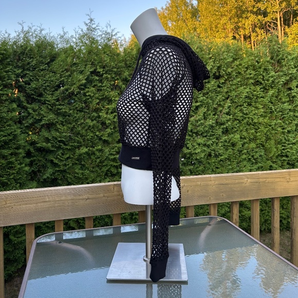 Sommer Ray⎪Fishnet Cropped Hoodie - Picture 2 of 6